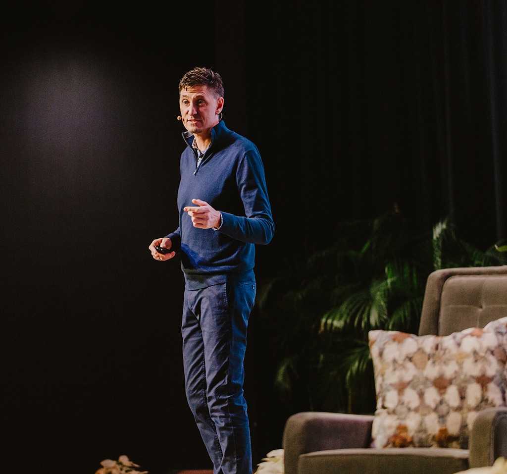 Michael Shaun in Front of Room